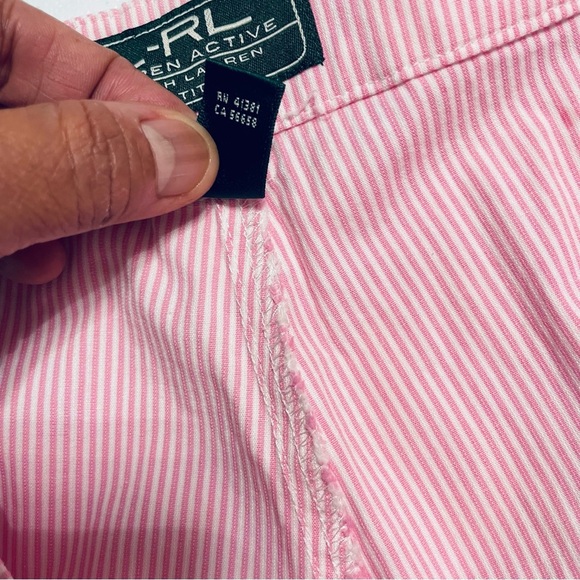 Lauren Active by Ralph Lauren Pink Striped Cropped Pants Women’s Size 10P - Picture 7 of 12